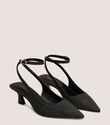 Stuart Weitzman,VINNIE 50 STRAP PUMP,Black