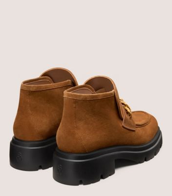 Stuart Weitzman,CHUKKA HUDSON SOLUXE,Bootie,Suède sport,Brun biche,Back View