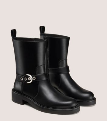 Stuart Weitzman,CHRYSTIE ZIP BOOTIE,,Angle View
