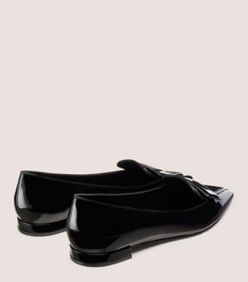Stuart Weitzman,Flat,Cuir verni,Noir,Back View