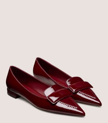 Stuart Weitzman,Flat,Cuir verni,Bois De Rose