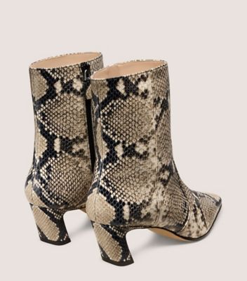 Stuart Weitzman,Bootie,SERPENT CLASSIQUE,Noir Et Blanc,Back View