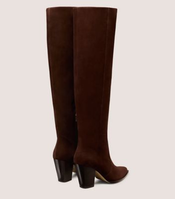 Stuart Weitzman,JOLENE BOOT,Brown,Back View