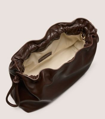 Stuart Weitzman,SAC À L’ÉPAULE MIA,Shoulder bag,Cuir nappa,Brun noyer,Top View