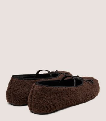 Stuart Weitzman,PRIMA BOW BALLET MARY JANE,Brown,Back View
