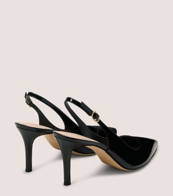 Stuart Weitzman,JONES SLINGBACK 75,Black,Back View