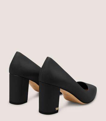Stuart Weitzman,JONES BLOCK PUMP 75,Black