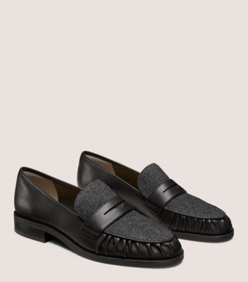 Stuart Weitzman,LUANNE LOAFER,Black,Angle View