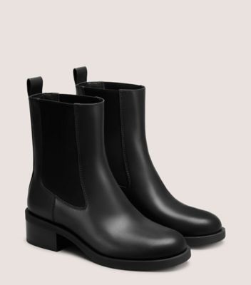 Stuart Weitzman,SULLY CHELSEA BOOTIE,Black,Angle View