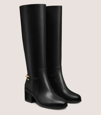 Stuart Weitzman,Boot,Cuir lisse,Noir