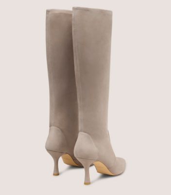 Stuart Weitzman,Boot,Suède extensible,Topo Pâle