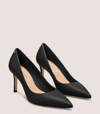 Stuart Weitzman,JONES PUMP 75,Black,Angle View