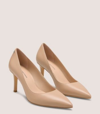 Stuart Weitzman,Pump,Cuir lisse,Beige Bambina