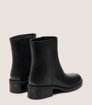 Stuart Weitzman,SULLY ZIP BOOTIE,Black,Back View
