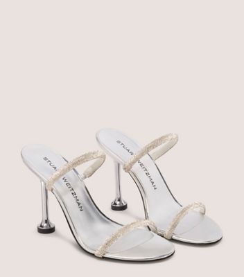 Stuart Weitzman,NUDISTINI SHINE SLIDE 100,,Angle View