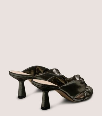 Stuart Weitzman,Sandal,CUIR NOIR,Platino Or,Back View