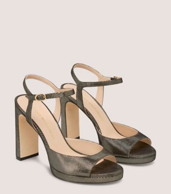 Stuart Weitzman,BABETTE PLATFORM,Gray,Angle View