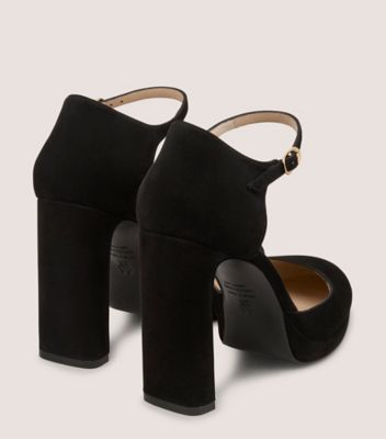 Stuart Weitzman,Suède,Noir,Back View