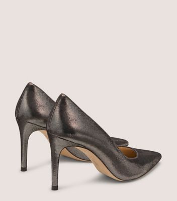 Stuart Weitzman,Pump,CUIR NOIR,Platino Or,Back View