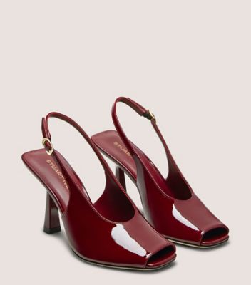 Stuart Weitzman,Cuir verni,Bois De Rose,Angle View