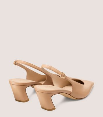 Stuart Weitzman,Cuir nappa,Beige Adobe,Back View