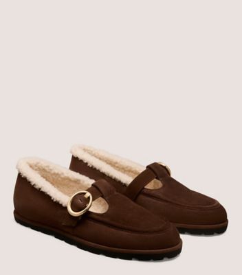 Stuart Weitzman,DAKOTA SHEARLING MARY JANE,,Angle View