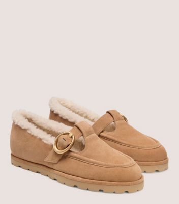 Stuart Weitzman,DAKOTA SHEARLING MARY JANE,,Angle View