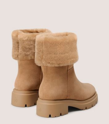 Stuart Weitzman,HUDSON SHEARLING BOOTIE,,Back View