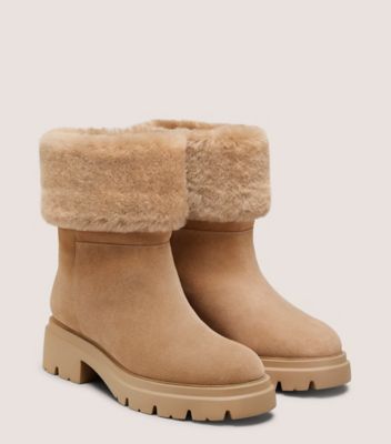 Stuart Weitzman,HUDSON SHEARLING BOOTIE,,Angle View